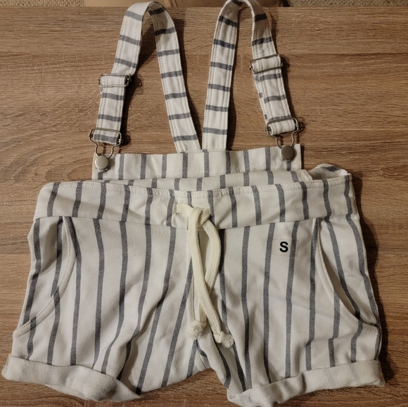 Pants - Stripe Overall Romper